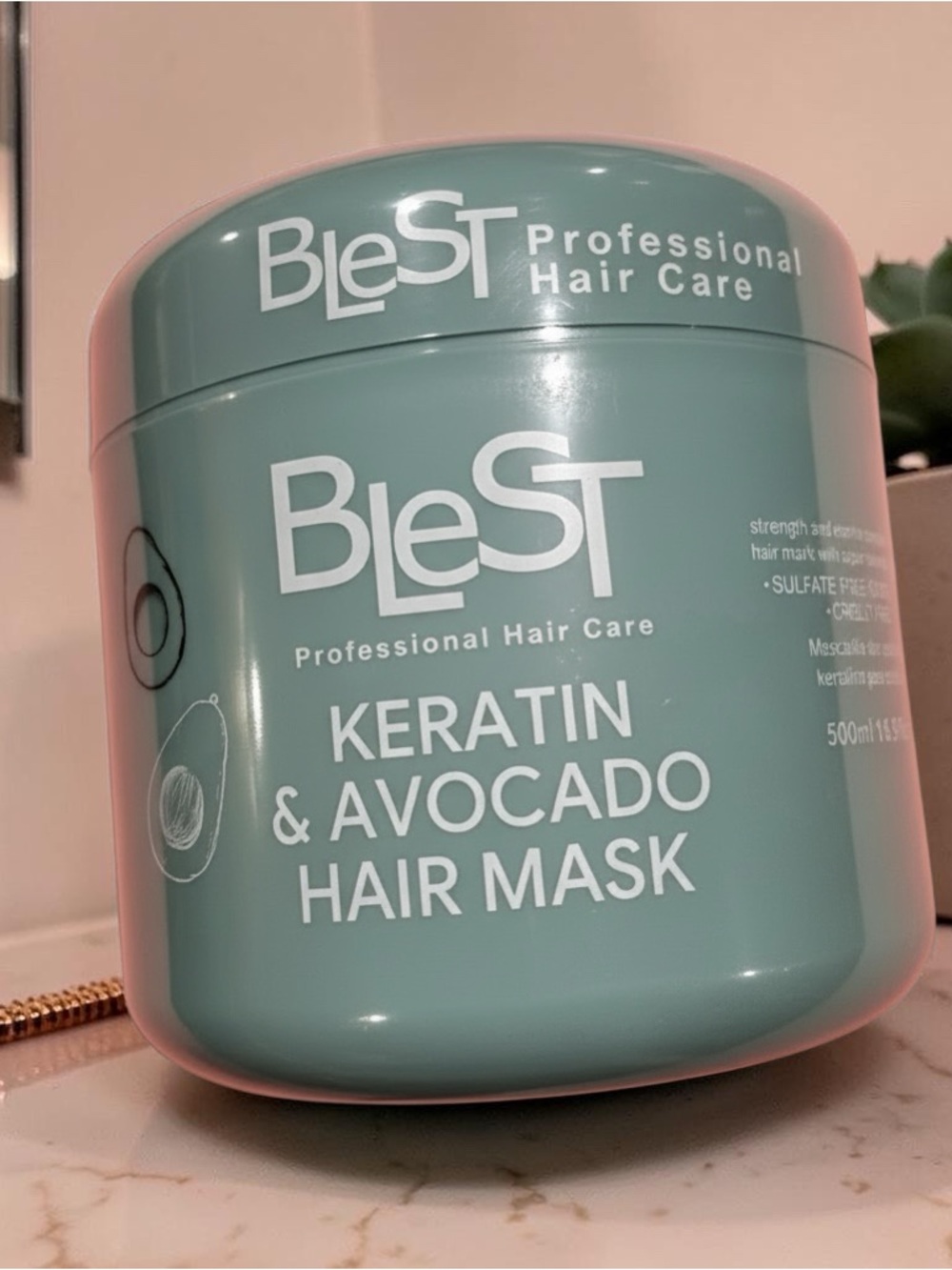 BleST Keratin & Avocado Hair Mask 16.9oz | Deep Repair + Moisture | NEW Sealed